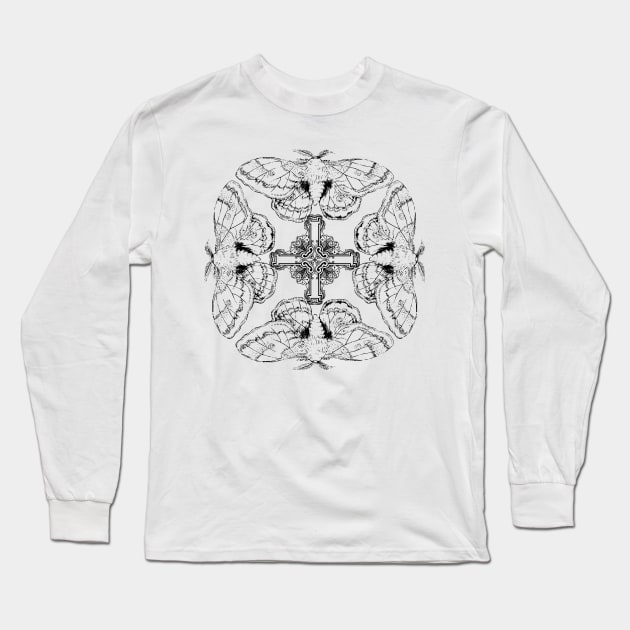 Moth croix. Long Sleeve T-Shirt by LeonLedesma